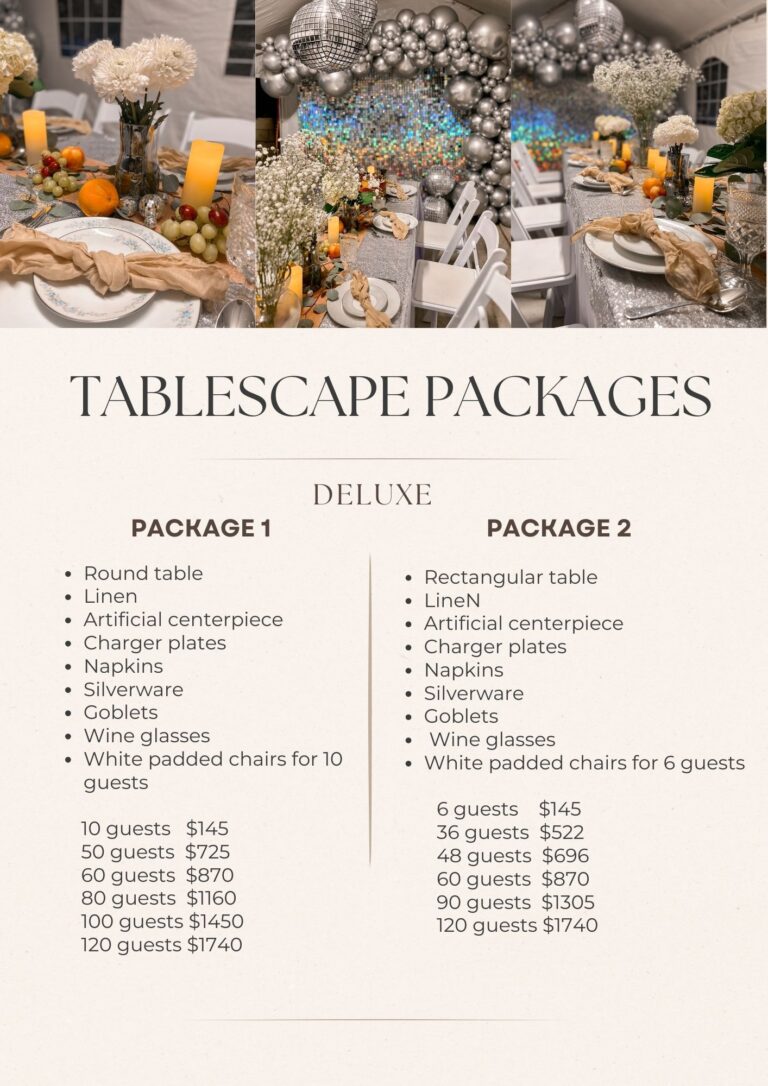 Deluxe Tablescape Packages