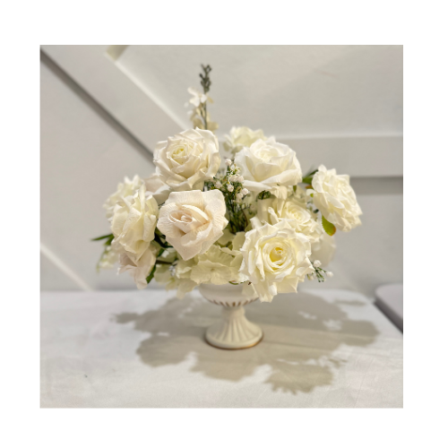 Rose with Urn Vase - $45