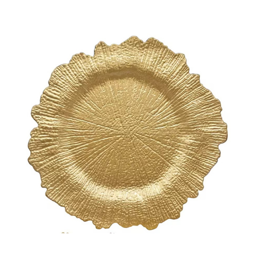 Gold Coral Reef Charger Plate - $1.50